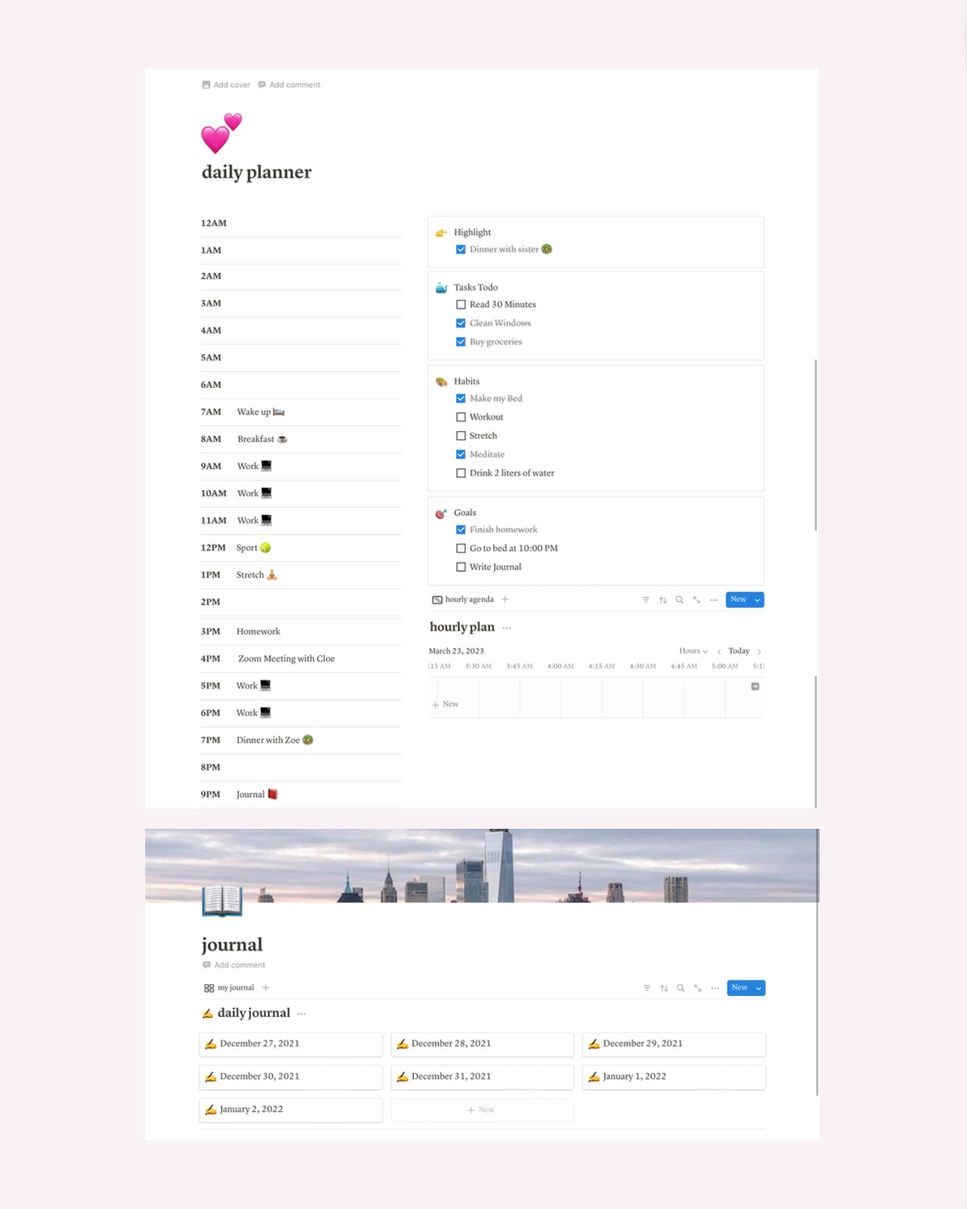 Habits And Daily Task Planner