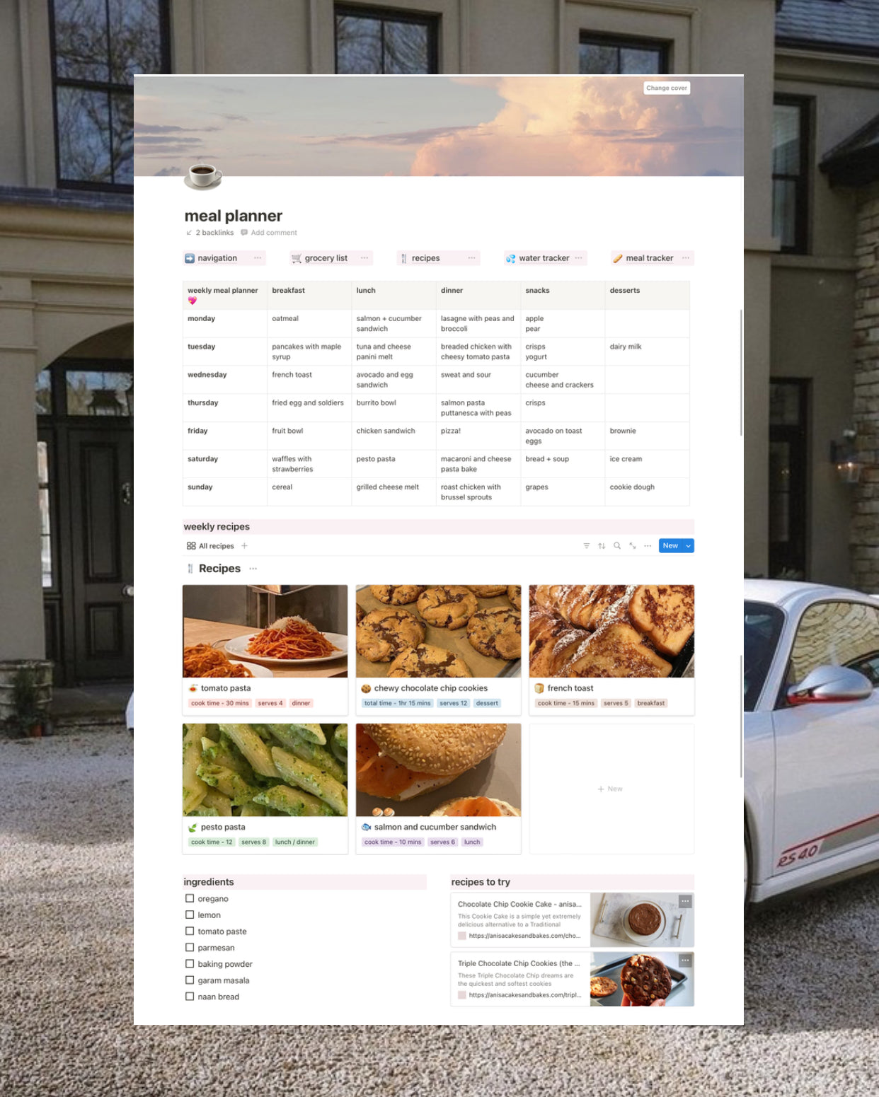 Italian Summer Life Planner