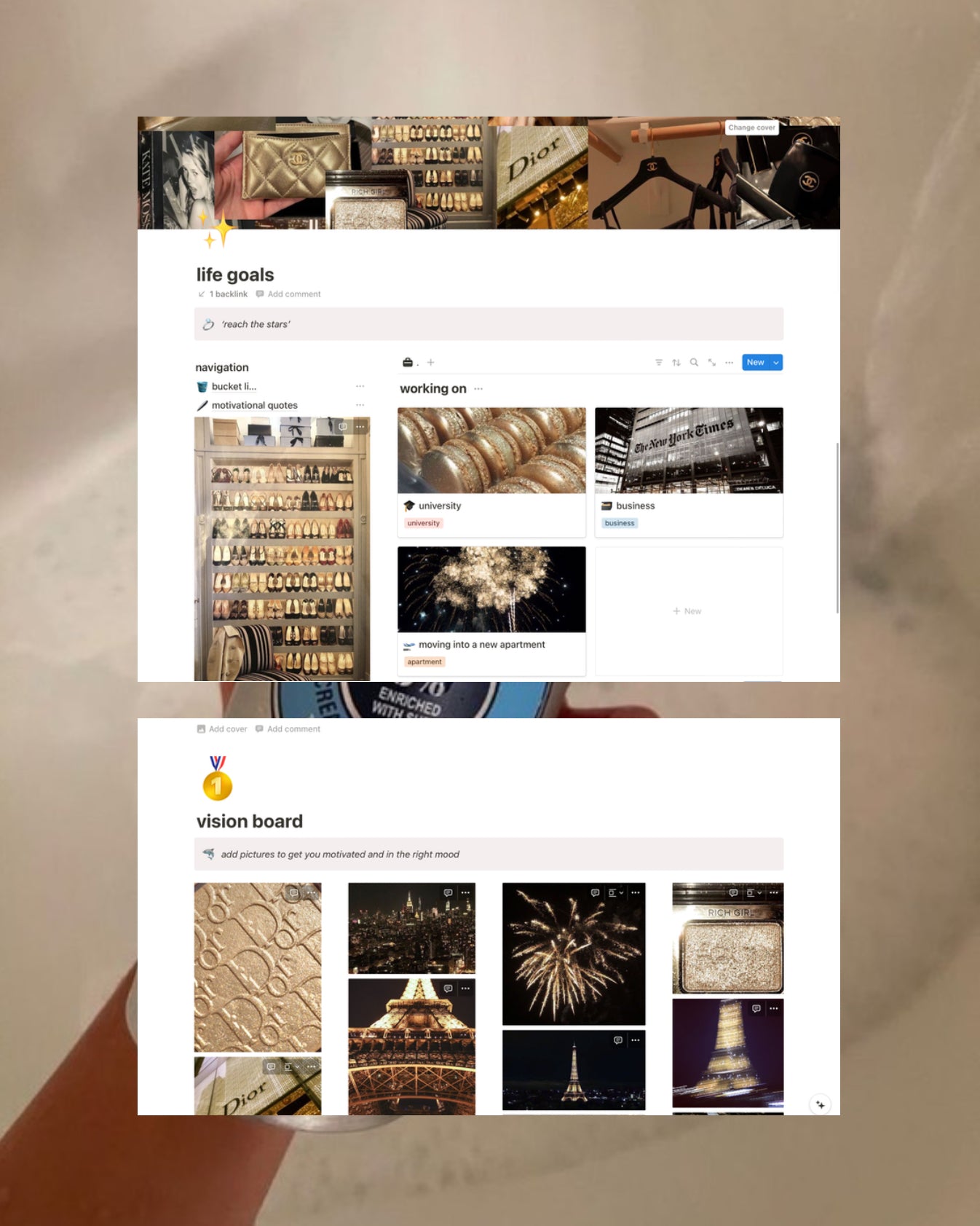 Gold Aesthetic Life Planner