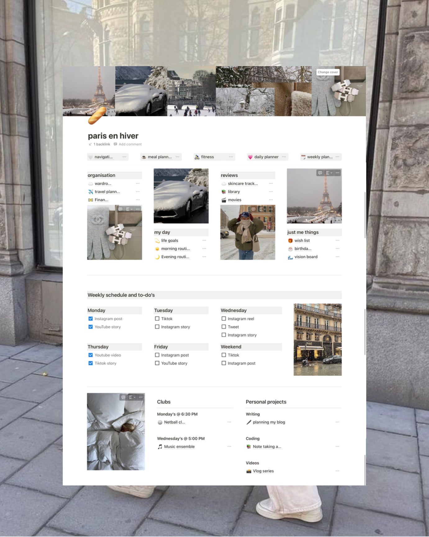 Paris En Hiver Life Planner