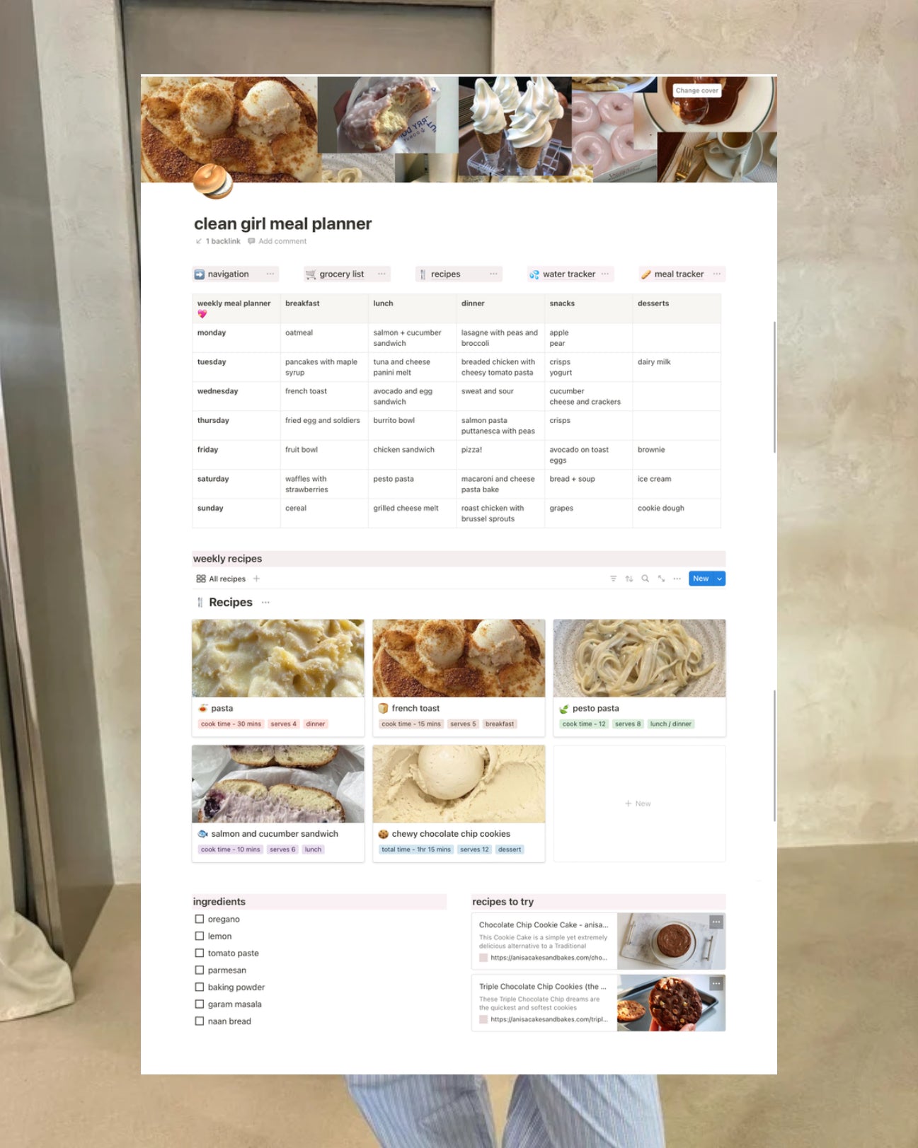 Clean Girl Meal Planner