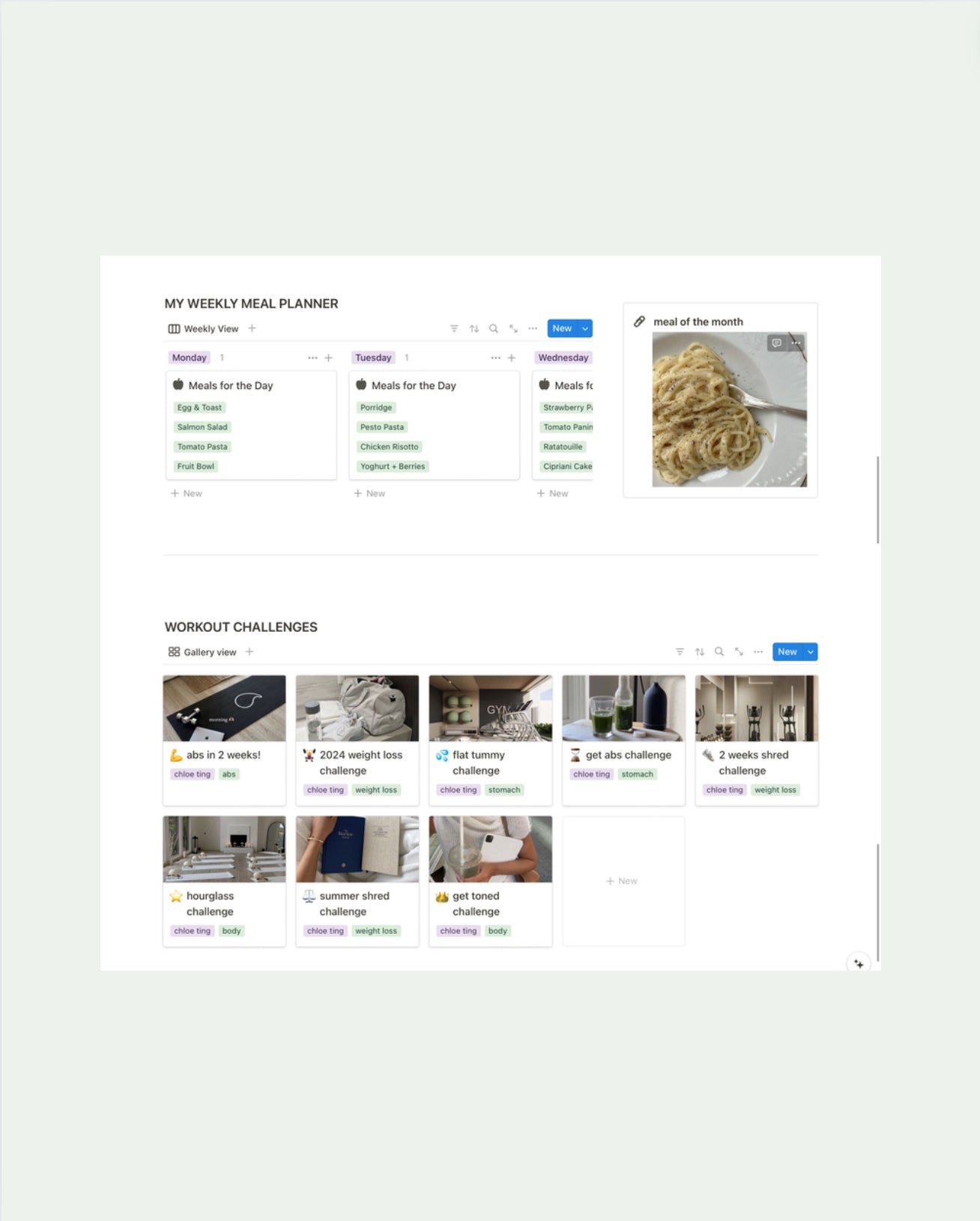 Fitness Planner