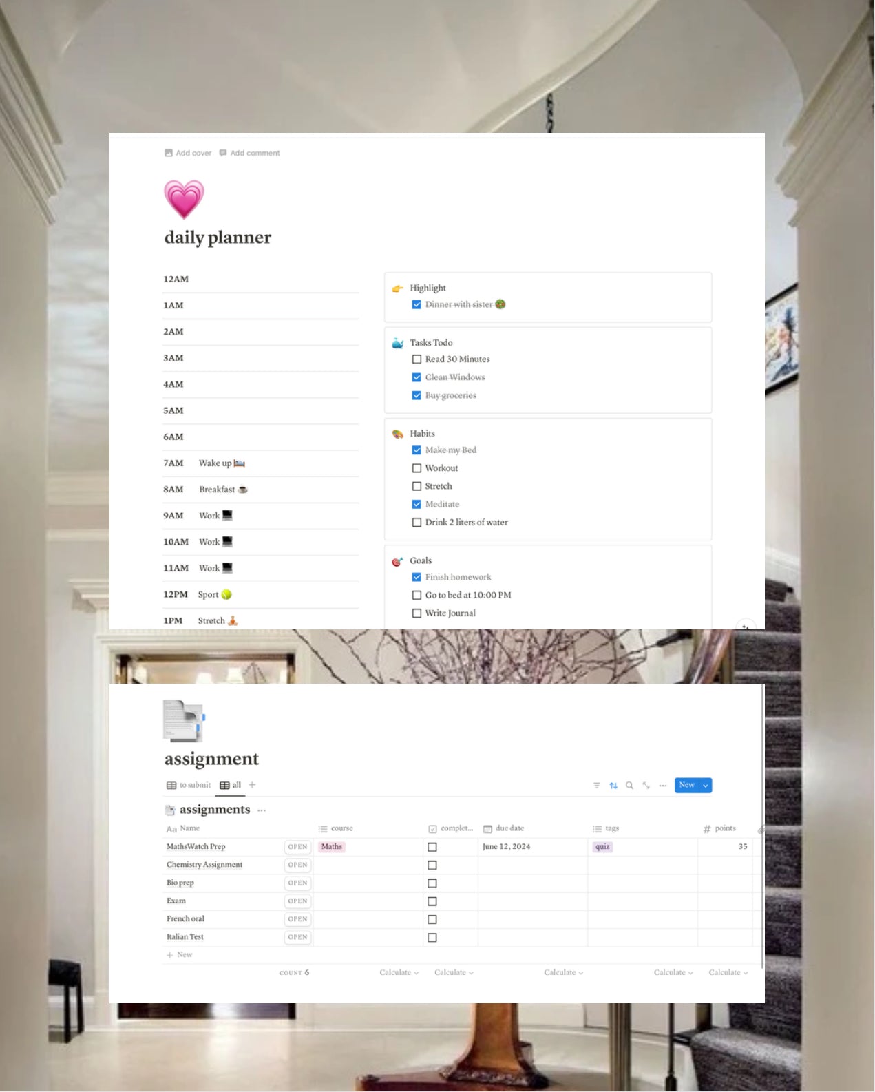 Vanilla Girl Student Planner