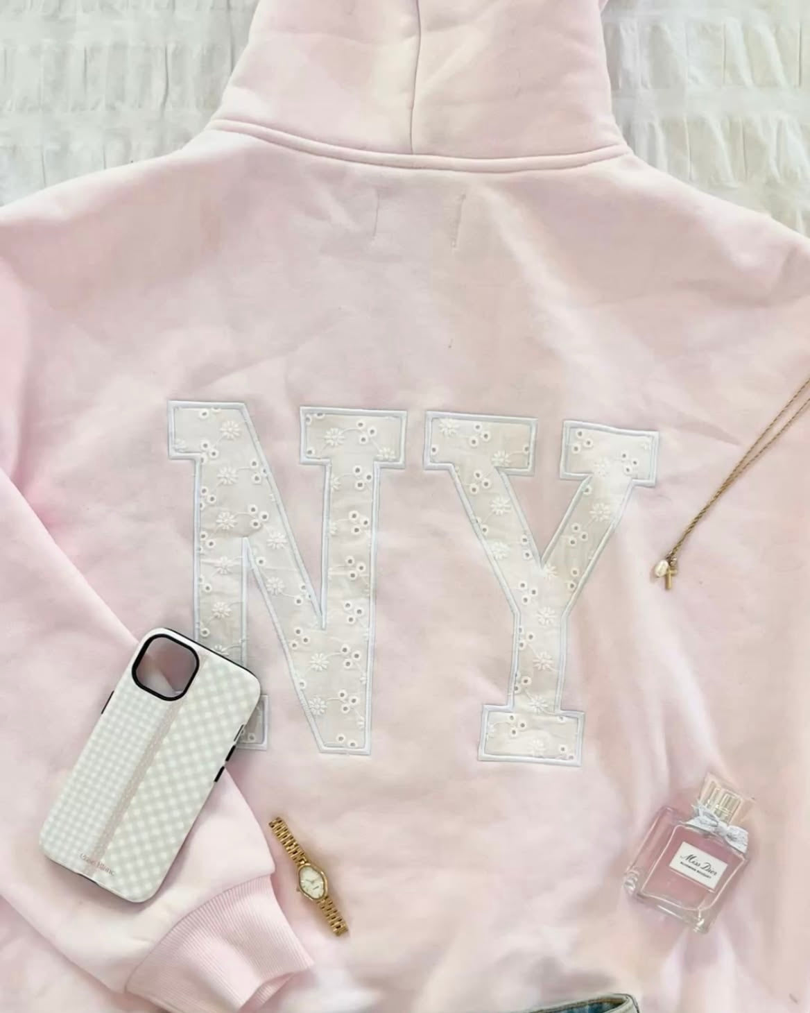NYC Marshmallow Pink Hoodie