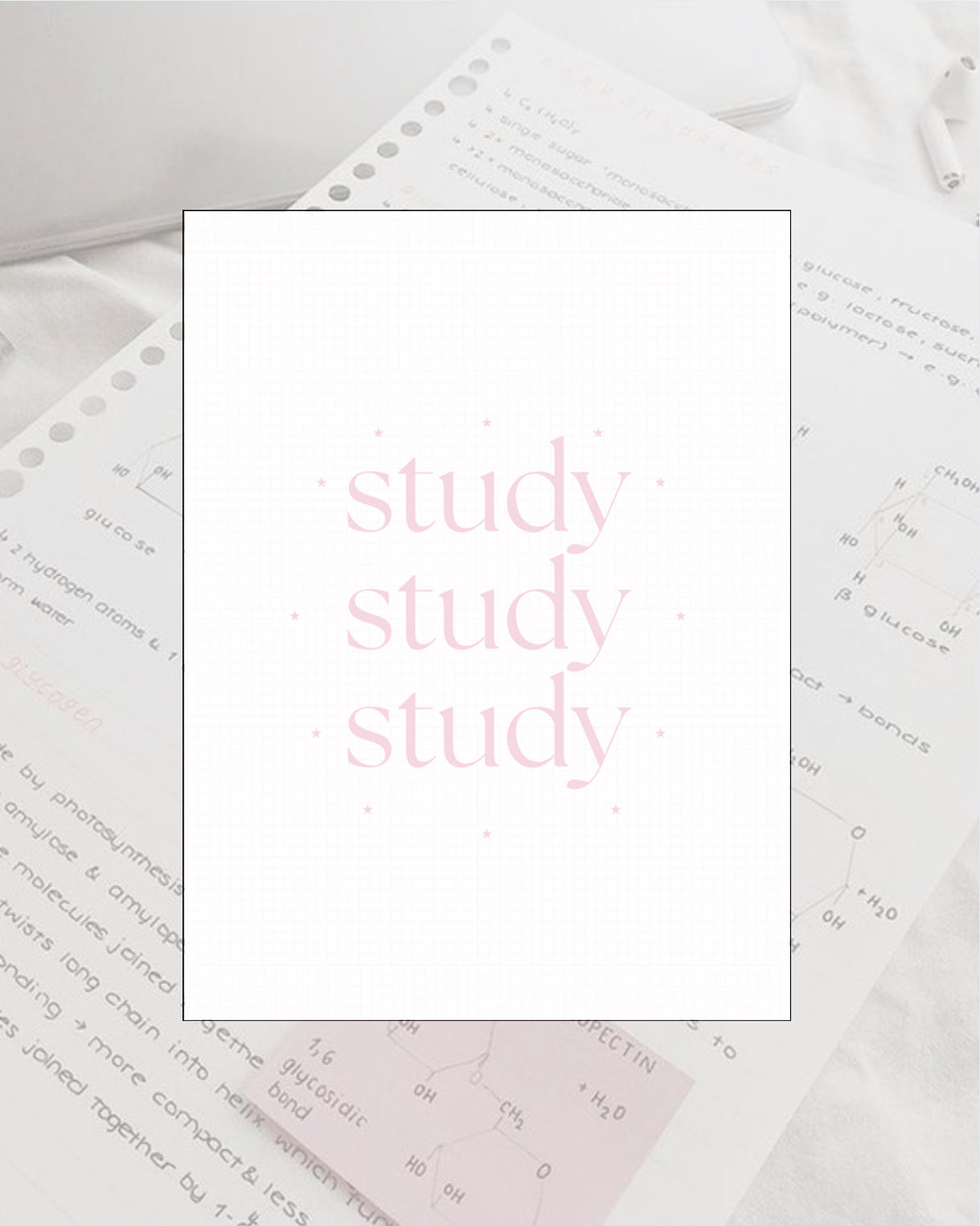 Study Poster Notes Study To Success Poster – Styled By Sakuranbo