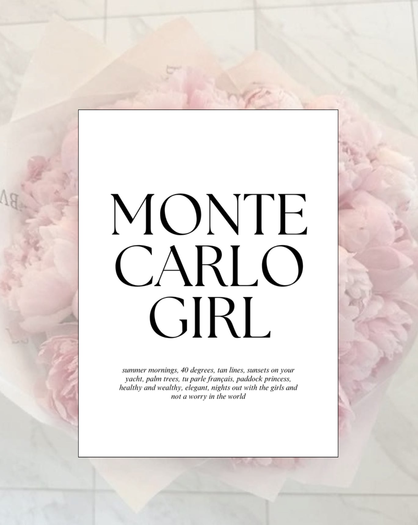 Monte Carlo Girl Poster